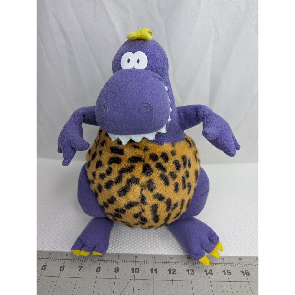 Russ Boulder Purple Dinosaur Plush Caveman 13 Inch Stuffed Animal Toy